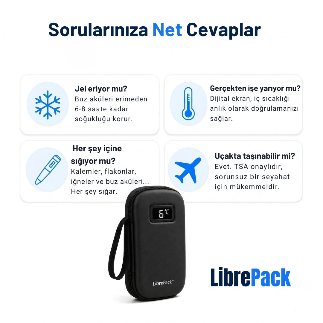 LibrePack™ Dijital Ekranlı Termal İnsülin Çantası