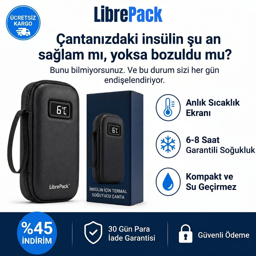 LibrePack™ Dijital Ekranlı Termal İnsülin Çantası