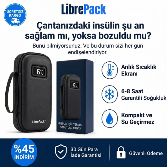 LibrePack™ Dijital Ekranlı Termal İnsülin Çantası